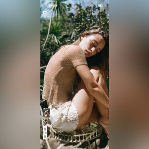 Zara metallic thread mesh jacket S